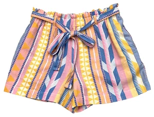 MULTICOLOURED STRIPED SHORTS, SIZE 10 - Picture 1 of 2