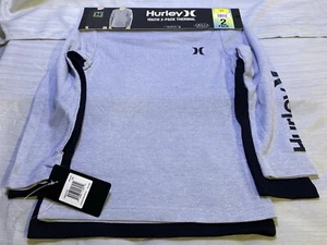 NEW- Hurley Youth Boy's 2 Pack Long Sleeve Thermal Logo Shirts Sz: 5/6 - Picture 1 of 9