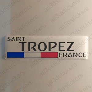 Saint-Tropez France Autocollant 120x30mm Drapeau 3D Adhésif Relief Autocollants - Picture 1 of 1