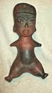 Estatua/figura vintage ~ cerámica maya ~ Dios azteca ~ Hecha a mano en México ~ 10,25" de alto - Imagen 1 de 12