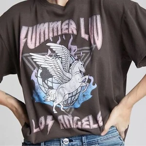 Recycled Karma Summer Luv Los Angeles Boyfriend Tee - Größe S - Neu ohne Etikett - Bild 1 von 10