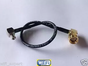 Right Angle SMA Male to Angle TS9 Male Pigtail Coaxial RF TS-9 RG174 4-20" Cable - Zdjęcie 1 z 3