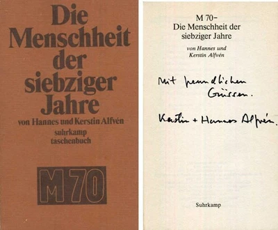 NOBEL PRIZE 1970 PHYSICIST Hannes Alfvén autograph, signed book - Image 1 of 2