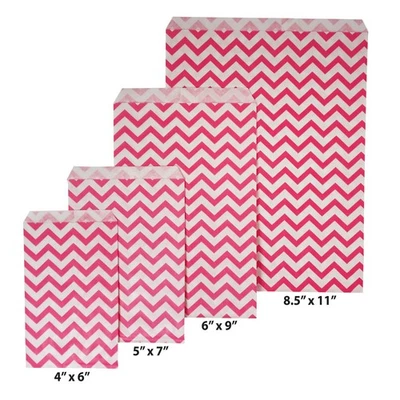 200件装雪佛龙纸质礼品袋购物/商品销售扁平袋 — 第 1/4 张图片