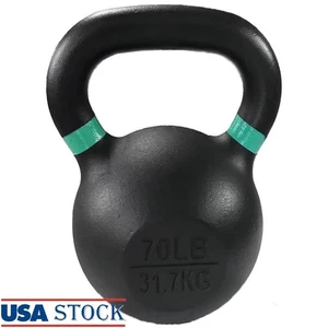 Kettlebell de hierro fundido de 70 libras entrenamiento de fuerza duradero agarre de entrenamiento de cuerpo completo nuevo - Imagen 1 de 5