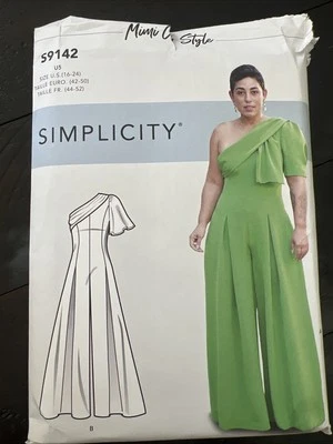 Macacão Misses manga alargada padrão U5 (16-24) sem cortes Simplicity S9142 Misses - Imagem 1 de 2