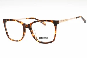 JUST CAVALLI VJC007 0743 Eyeglasses Shiny Brown Yellow Tortoise Frame 53mm - Picture 1 of 4