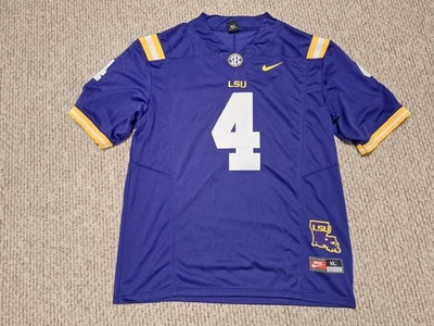 Camiseta deportiva vintage Nike Team LSU Tigers Skattebo púrpura #4 para hombre XL Foto 1 de 4