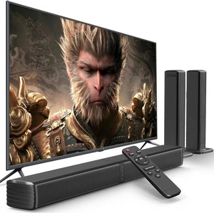 2 En 1 Barra De Sonido Desmontable Bluetooth Subwoofer Teatro En Casa Para TV - Picture 1 of 10