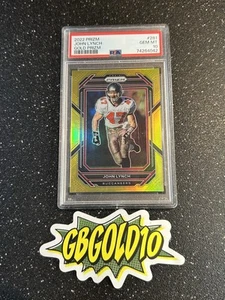 2022 Prizm Football John Lynch True Gold /10 PSA 10 Bucs - Picture 1 of 2