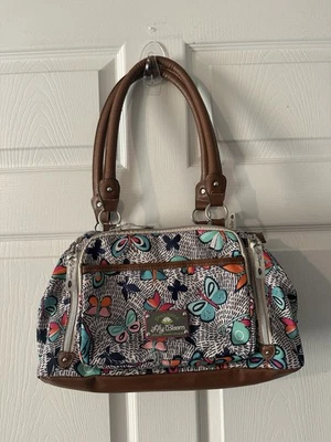 EUC Lily Bloom Floral Butterfly Maggie Satchel Cute - Image 1 of 4