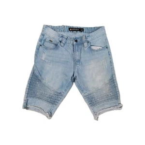 Southpole Shorts Mens 29 Tag 30X12 Fit Blue Light Wash Distressed Denim Y2K Vtg - Picture 1 of 12