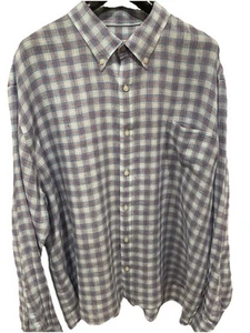 PETER MILLAR 100% Leinen Hemd Button Down Herren XXL kariert langarm - Bild 1 von 13