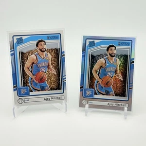 Ajay Mitchell (RC) - 2024-25 Panini Donruss Rated Rookie OKC Thunder 2 CARD LOT - Picture 1 of 2