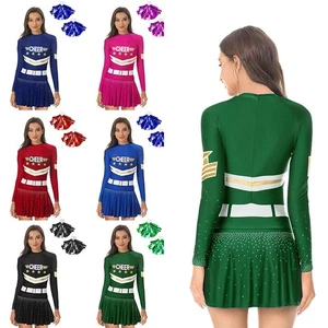 Costume da donna cheerleading uniforme rave abito da ballo cintura compleanno - Foto 1 di 71