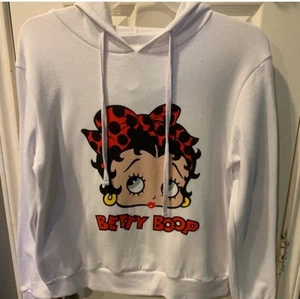 NWT BETTY BOOP WEARING A RED HEAD BAND MEDIUM HOODIE - Picture 1 of 3