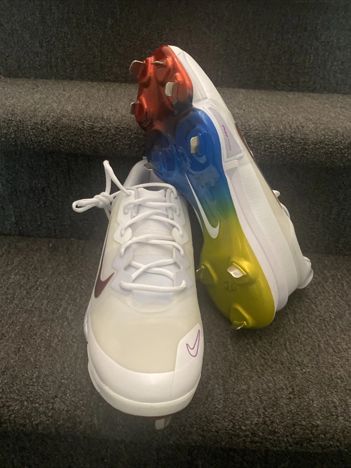 Nike Force Zoom Trout 9 Pro Metal Baseball Cleats White FB2907-106 Men Size 12 - Image 1 of 4