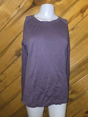Athleta Momentum Seamless Long Sleeve Top Size Large Purple  Breathable - Image 1 of 4