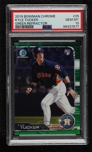 2019 Bowman Chrome Green Refractor /99 Kyle Tucker #25 PSA 10 GEM MT Rookie RC - Picture 1 of 3