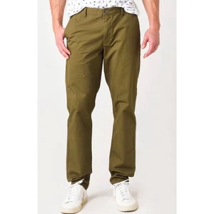 BONOBOS Herren Stretch Washed Chino Slim Hose in Olivgrün Größe 33 x 34 - Bild 1 von 7