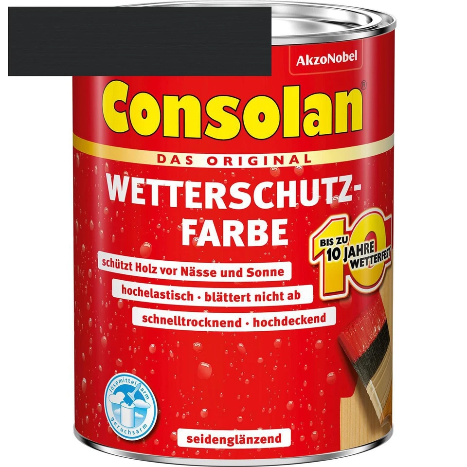Consolan Wetterschutzfarbe schwarz 750ml