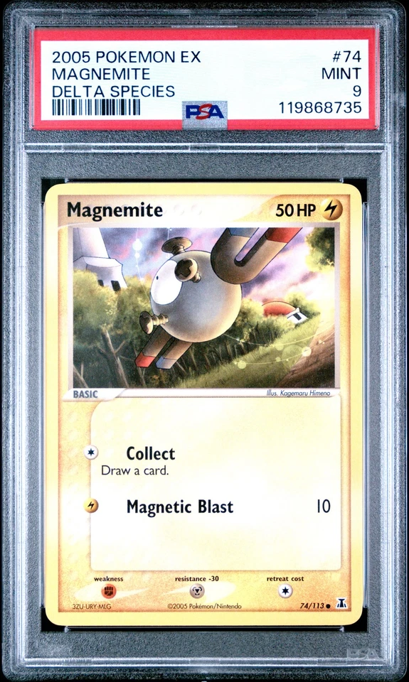 Pokemon Ex Delta Species 74 Magnemite PSA 9 MINT - Image 1 of 1