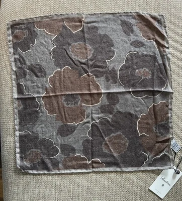 Stenstroms Virgin Wool Gray Patterned Made In Italy Hankie NWT - Image 1 of 3