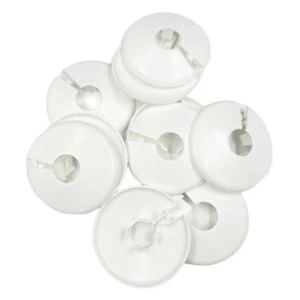 Paquete de 10 cubiertas de collares de tubo de garra PC15 15 mm blanco - Imagen 1 de 4