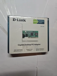 D-Link DGE-530T Gigabit Desktop Adapter 10/ 100/ 1000Mbps PCI with Install Disc - Picture 1 of 11