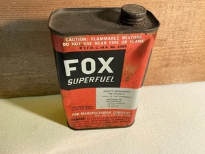 Vintage FOX Model Airplane Super Fuel Glow Can 1 QT. Empty - Picture 1 of 7