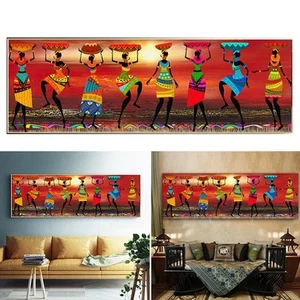 New Canvas Pictures Oil Painting Photo Single Wall African Women Dance Art Decor - Picture 1 of 7