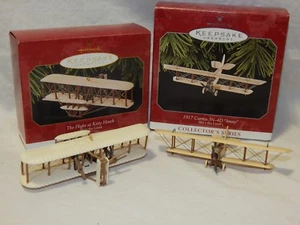 2er Set Punzen Ornamente Flug bei Kitty Hawk & 1917 Curtis Jenny Nr. 1 & 2  - Bild 1 von 12