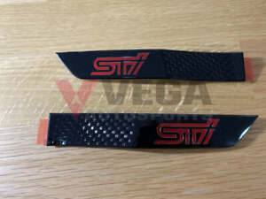'STI' Black Fender Badge Emblem Pair Limited set to suit Subaru WRX STI 2015 201