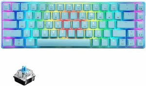 Mechanical Keyboard Wired 68 Keys Gaming Keyboard Red Switch Keyboard RGB Light - Picture 1 of 19