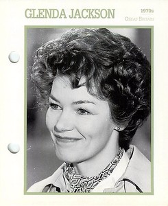 Glenda Jackson 1970 Actress Movie Star Card Photo Front Biography on Back 6 x 7"