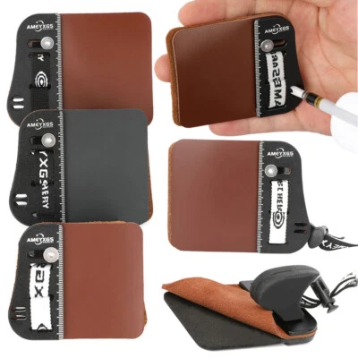 Barebow Tab Archery Finger Guard Cowhide Protector Gear Bow Hunting Target RH LH - Image 1 of 4
