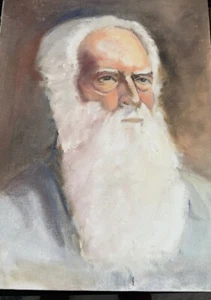 Portrait alter Mann moderne Kunst handgemaltes Ölgemälde Wand auf Leinwand 12x16 - Bild 1 von 6