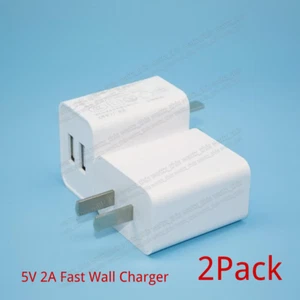 USB Charger Wall Plug 2-Pack Dual Block Adapter Cube For iPhone 15 14 13 12 11 8 - Picture 1 of 12