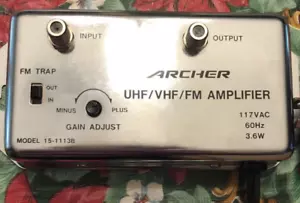 Radio Shack Archer 115-113B Amplifier UHF/VHF/FM w/Gain w/FM Trap~Free Shipping! - Picture 1 of 8