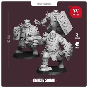 Ogrkin Squad Ogryn - Purpurrote Legion Artel mit Militärkommissar Verräter Bullgryn - Bild 1 von 23