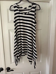 Logo Layers Tank Lori Goldstein striped Vintage size S (small) Excellent A261135 - Picture 1 of 8