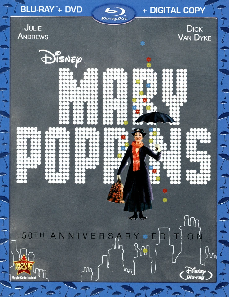 Mary Poppins [50th Anniversary Edition] (DVD/Blu-ray, 1964)