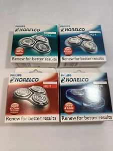 New Box Philips Norelco Shaving Head Replacement Three Cutters HQ 6 8 HQ 9 RQ 10 - Picture 1 of 26