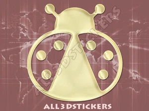 3D Sticker Decal Resin Domed Ladybug Adhesive Decal Beige - Picture 1 of 1