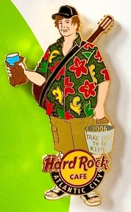 2006 HARD ROCK CAFE ATLANTIC CITY BEACH BUM FISHERMAN LE PIN  - Foto 1 di 1