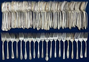 Lote de 100 HORQUILLAS PARA ENSALADAS Artesanales Patrones SIMPLES Vajilla de platería - Imagen 1 de 3