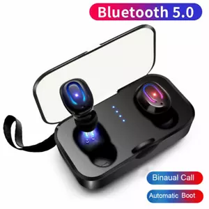 Bluetooth Earbuds Wireless 5.0 TWS Headset Mini Earphones iPhone Android Samsung - Picture 1 of 11