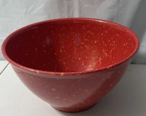 RACHAEL RAY MELAMINE ORANGE CONFETTI SPECKLED 10" GARBAGE/MIXING BOWL - Picture 1 of 5