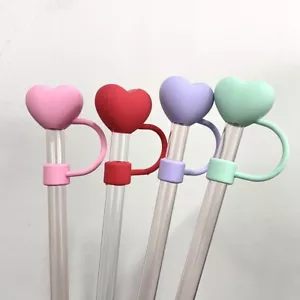 4pcs Straw Topper for Starbucks Stanley Tumbler Cup Silicone Straw Dust Plugs - Picture 1 of 4