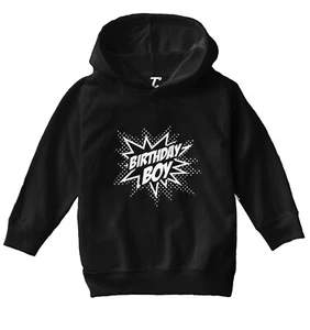 Birthday Boy Comic - Pow Action Packed Cool Superhero Toddler/Youth Hoodie - Picture 1 of 12